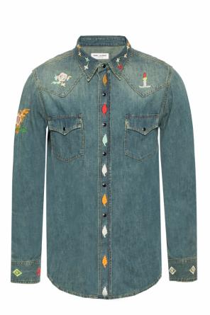 Embroidered denim shirt, zdjęcie 1 Embroidered denim shirt od Saint Laurent